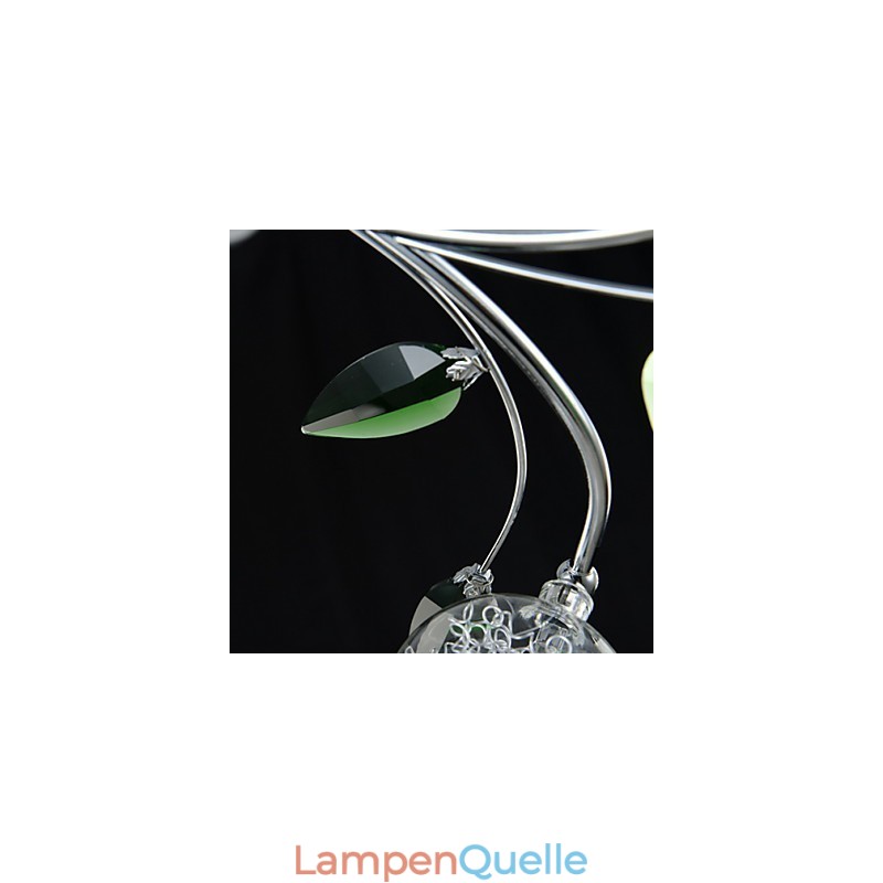 Kronleuchter 6 Lichter Land Aluminium Glas Chrom