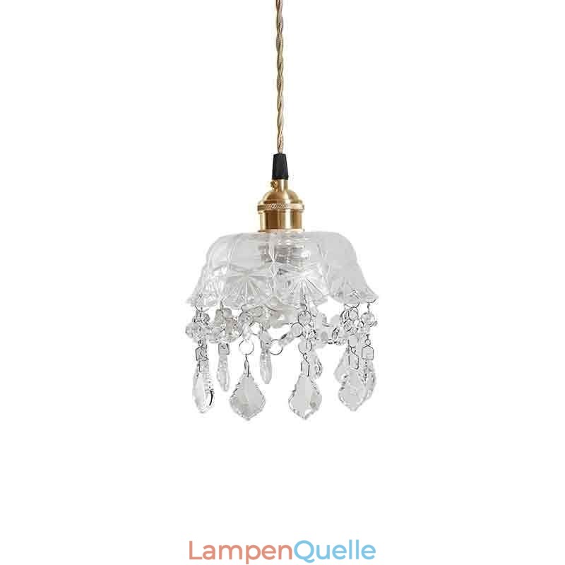 Elegante Glas-Pendelleuchte, Einzelkopf, Mini-Pendelleuchte
