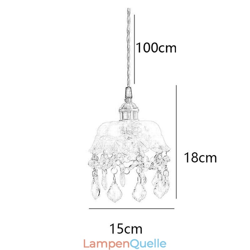 Elegante Glas-Pendelleuchte, Einzelkopf, Mini-Pendelleuchte