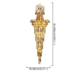 Europäischer langer Kristall-Kronleuchter