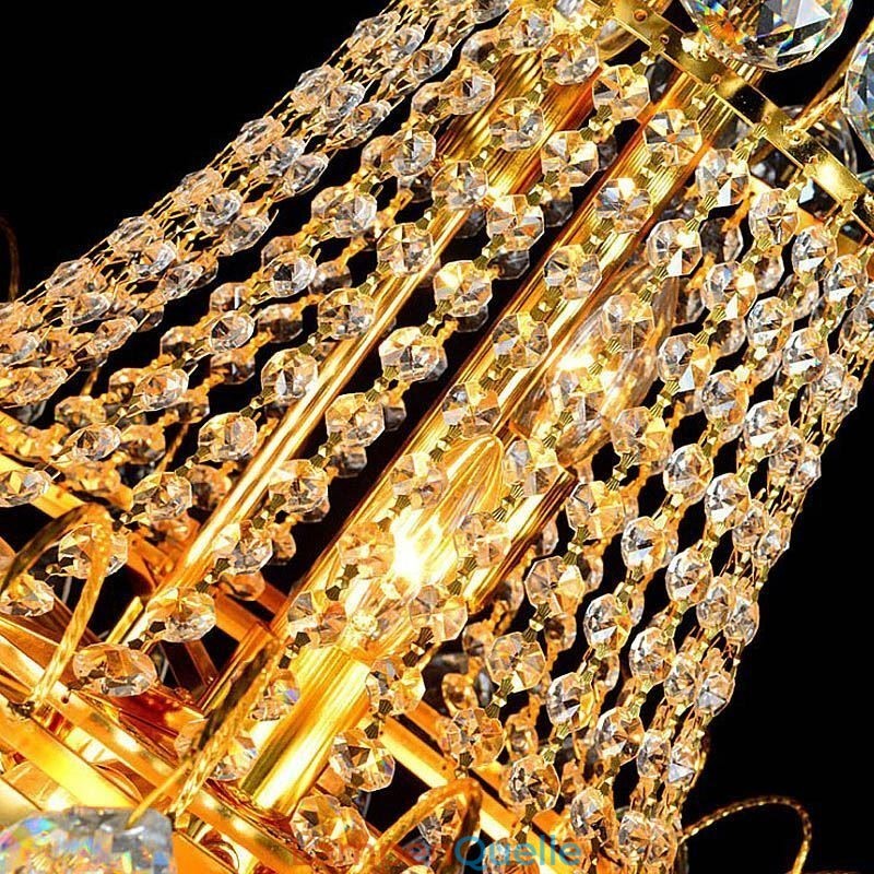 Europäischer langer Kristall-Kronleuchter