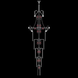 Europäischer langer Kristall-Kronleuchter