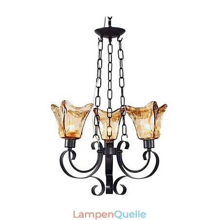 Traditioneller, klassischer Kronleuchter aus Metall mit Malerei