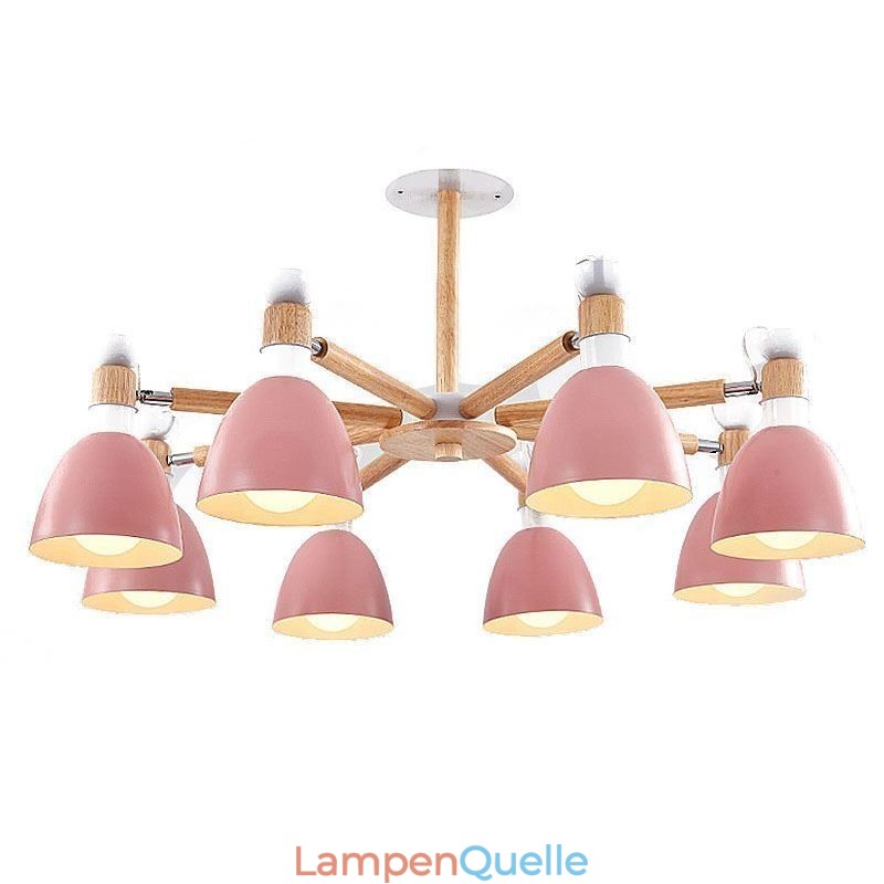 Nordic Macaron Pendelleuchte Kreativer Holzleuchter