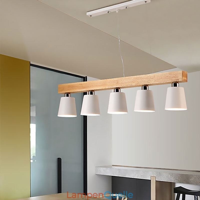 Nordic Holz Kronleuchter Einzigartige Gerade Pendelleuchte Cafe