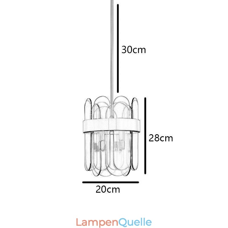 Moderne Pendelleuchte aus Glas