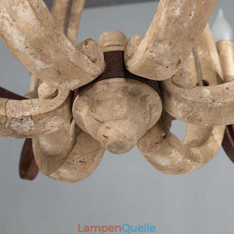 Holz Pendelleuchte Nordic Retro Deckenleuchte