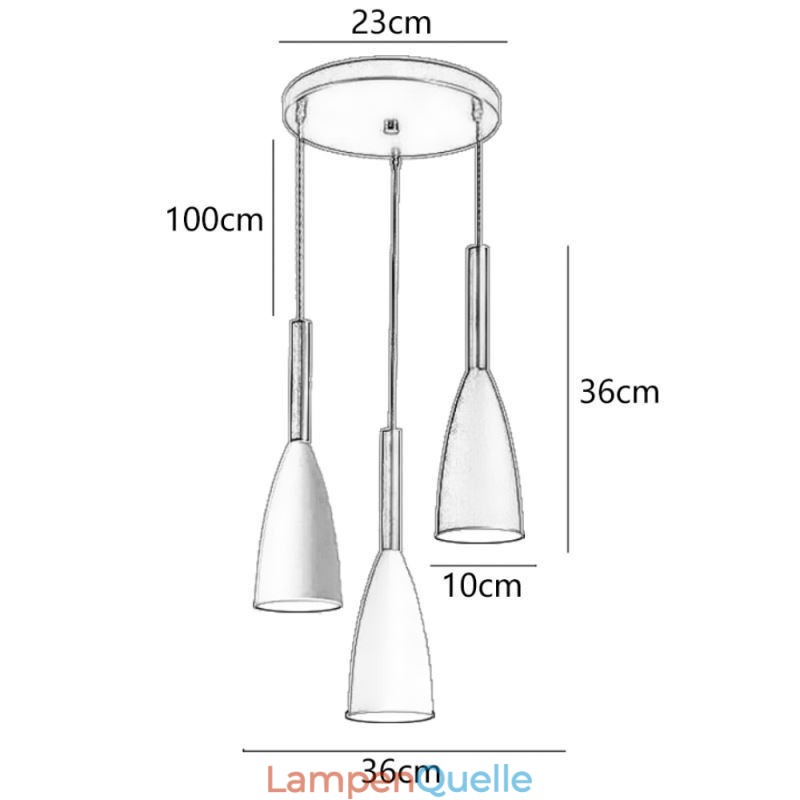 Moderne Einfache Anhänger Licht Drei Lichter Kreative Aluminium Kunst Leuchte Cafe