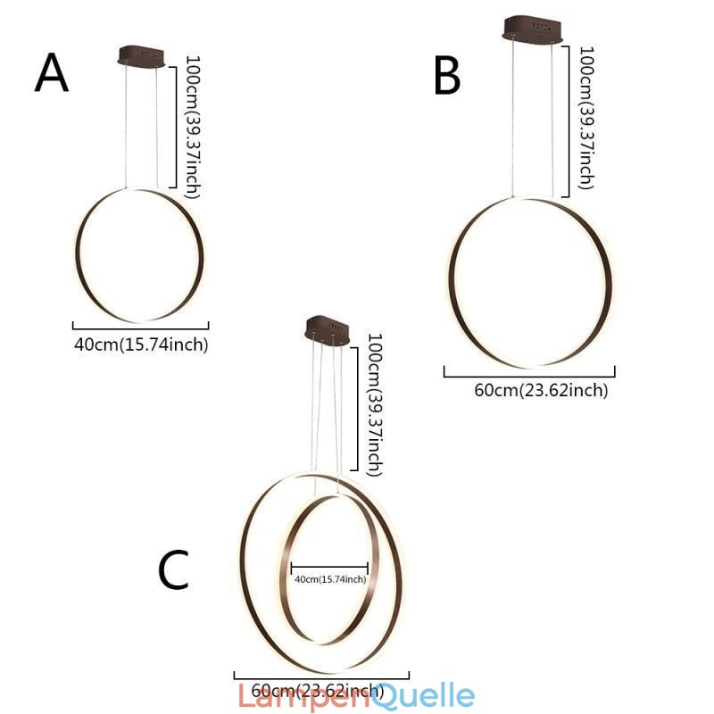 Nordische Pendelleuchte Acryl Ringform Pendelleuchte