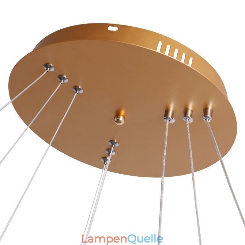 Moderne Pendelleuchte Acryl 3 Ringe Lampe 80+60+40cm