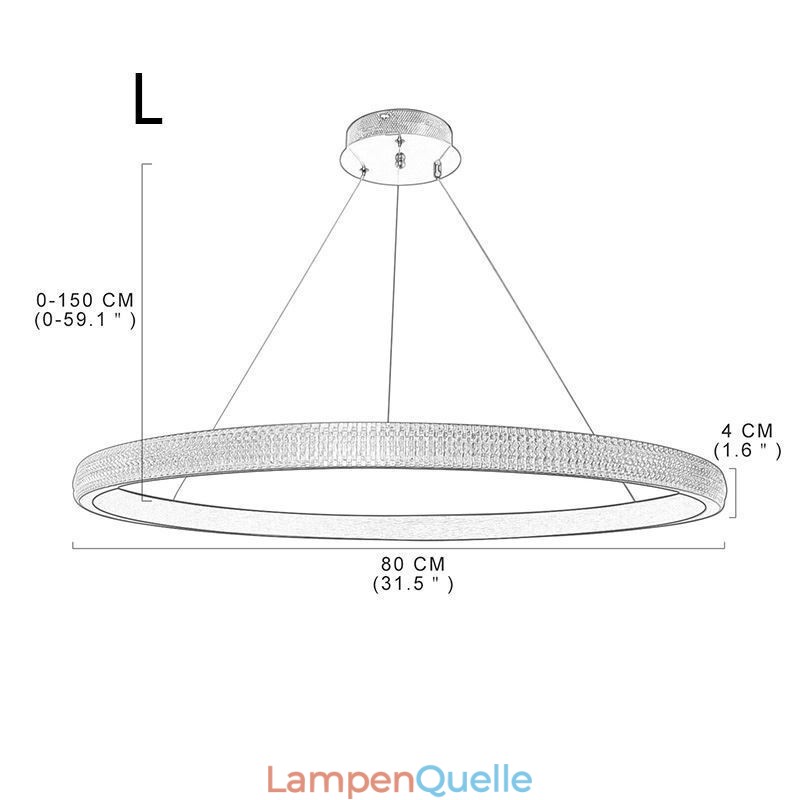Ring Pendelleuchte Minimalistische Acrylleuchte