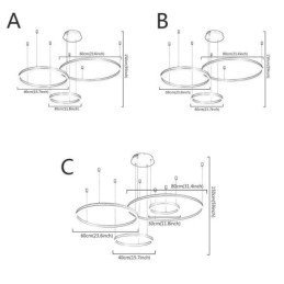Postmoderne Pendelleuchte Acryl Ringform Pendelleuchte