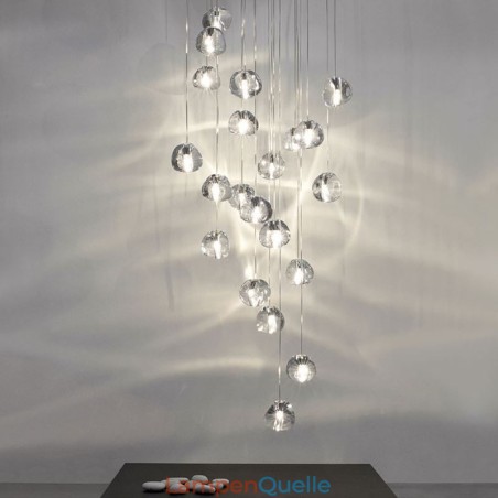 Moderne Kristall Cluster Pendelleuchte Einzigartige Kristall Lampenschirm Duplex Treppe Moderne Kristall Cluster Pendelleuchte Einzigartige Kristall Lampenschirm Duplex Treppe