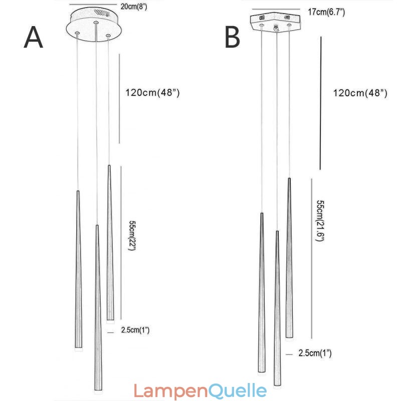 Moderne einfache Pendelleuchte Zylinderform Beleuchtung Meteor Regen Lampe Licht