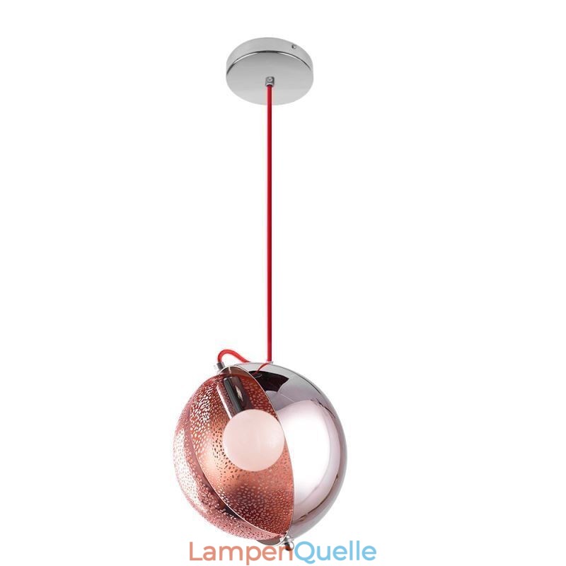 Moderne Rose Gold Pendelleuchte Halbrund Glas Lampenschirm Dekorative Leuchte Cafe