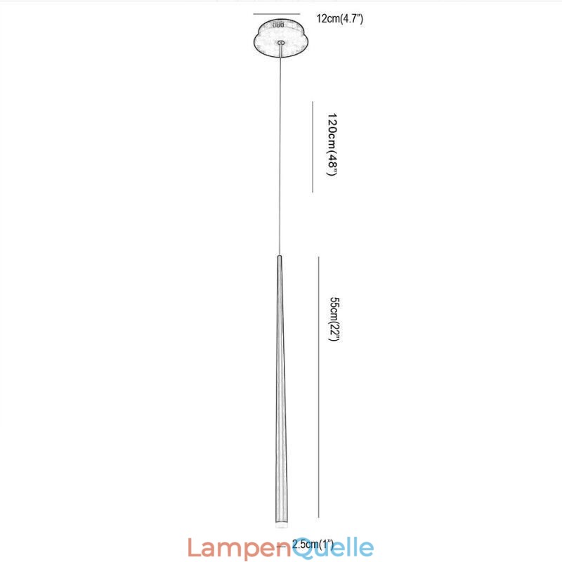 Moderne Pendelleuchte Zylinderform Lampe Meteor Rain Lighting
