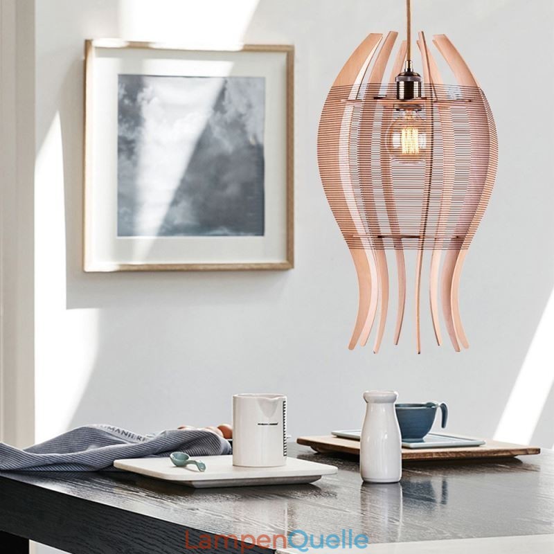 DIY nordische Holz Fisch Pendelleuchte