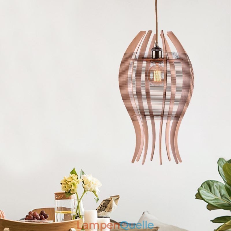 DIY nordische Holz Fisch Pendelleuchte