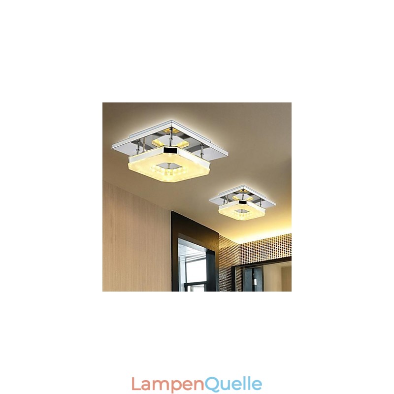 Acryl Deckenleuchte 1 Licht Modern Acryl Galvanik Edelstahl