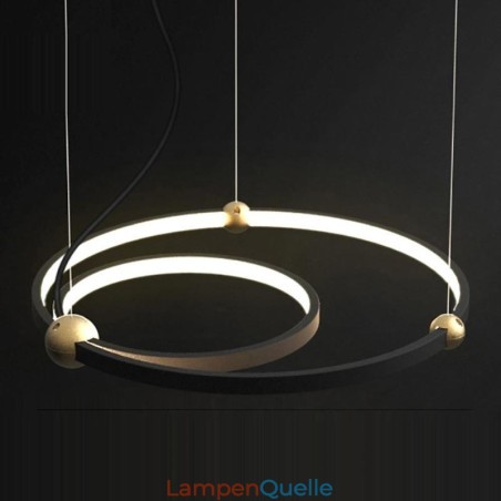 Circle Pendelleuchte Schwarz 2 Ringe Circle Pendelleuchte Schwarz 2 Ringe