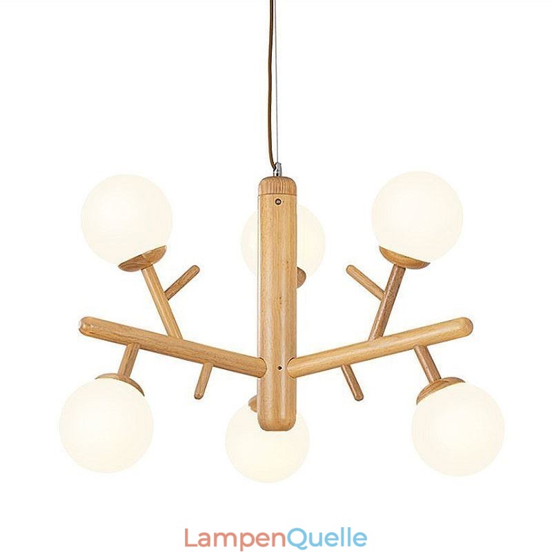 Nordische kreative Pendelleuchte aus Holz