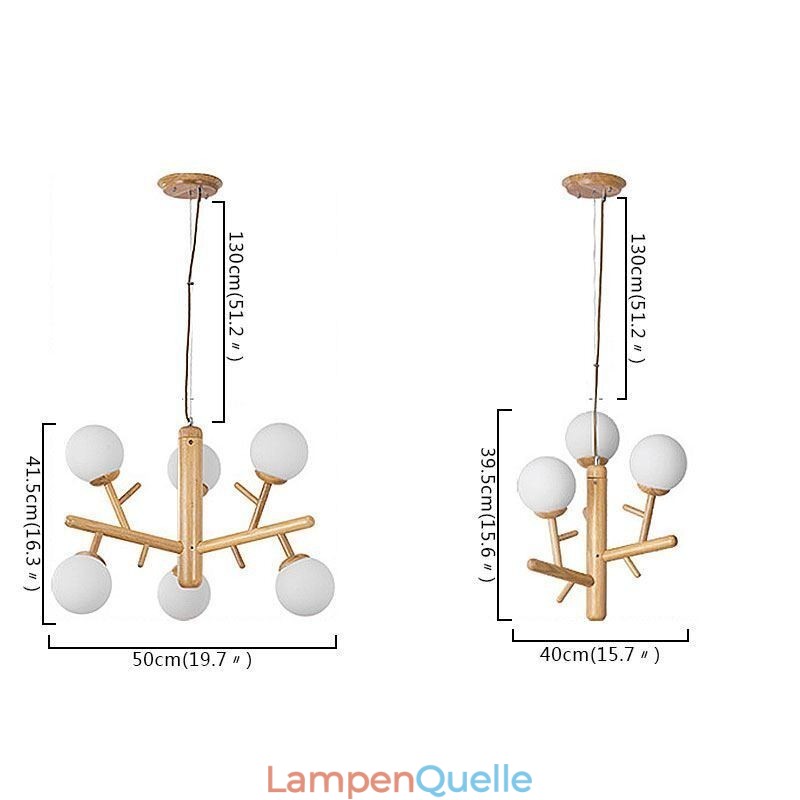 Nordische kreative Pendelleuchte aus Holz