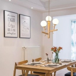 Nordische kreative Pendelleuchte aus Holz