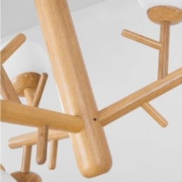 Nordische kreative Pendelleuchte aus Holz