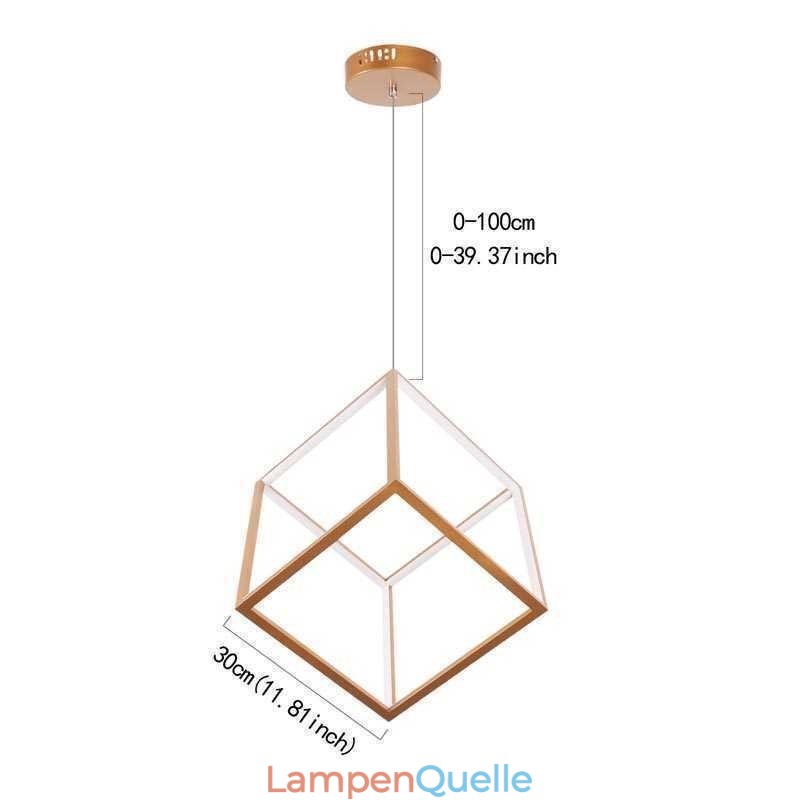 Postmoderne Pendelleuchte, geometrisches Gold-Hängelicht