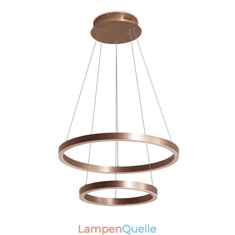 Pendelleuchte Zeichnung Handwerk 2 Ringe Lampe 60+40cm