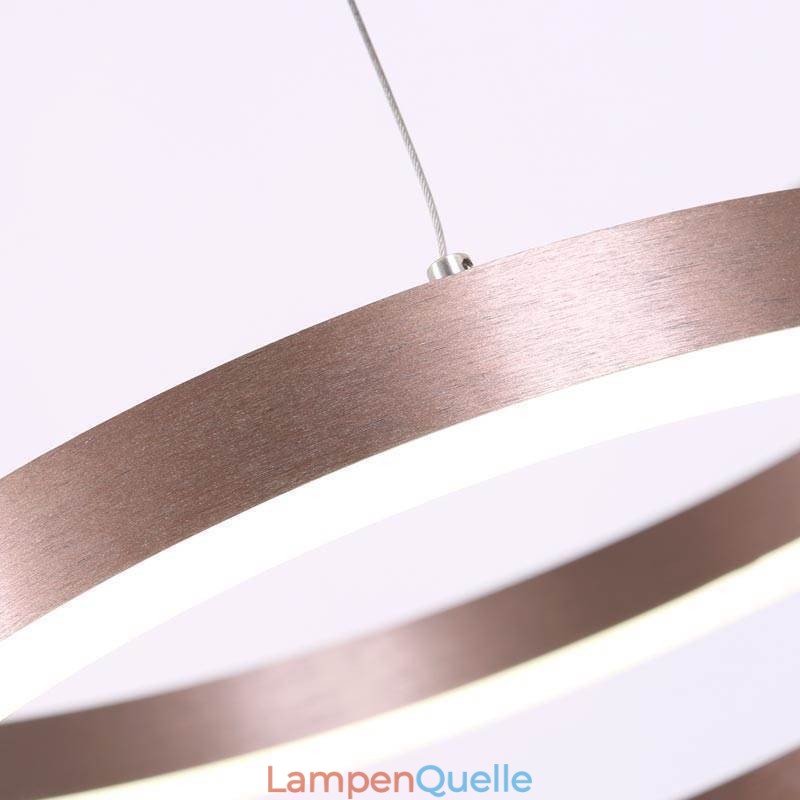 Pendelleuchte Zeichnung Handwerk 2 Ringe Lampe 60+40cm