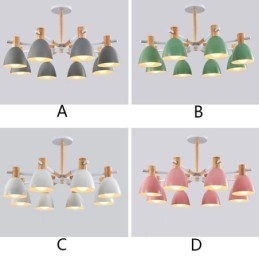 Moderne einfache Macaron Pendelleuchte kreative Holzbeleuchtung