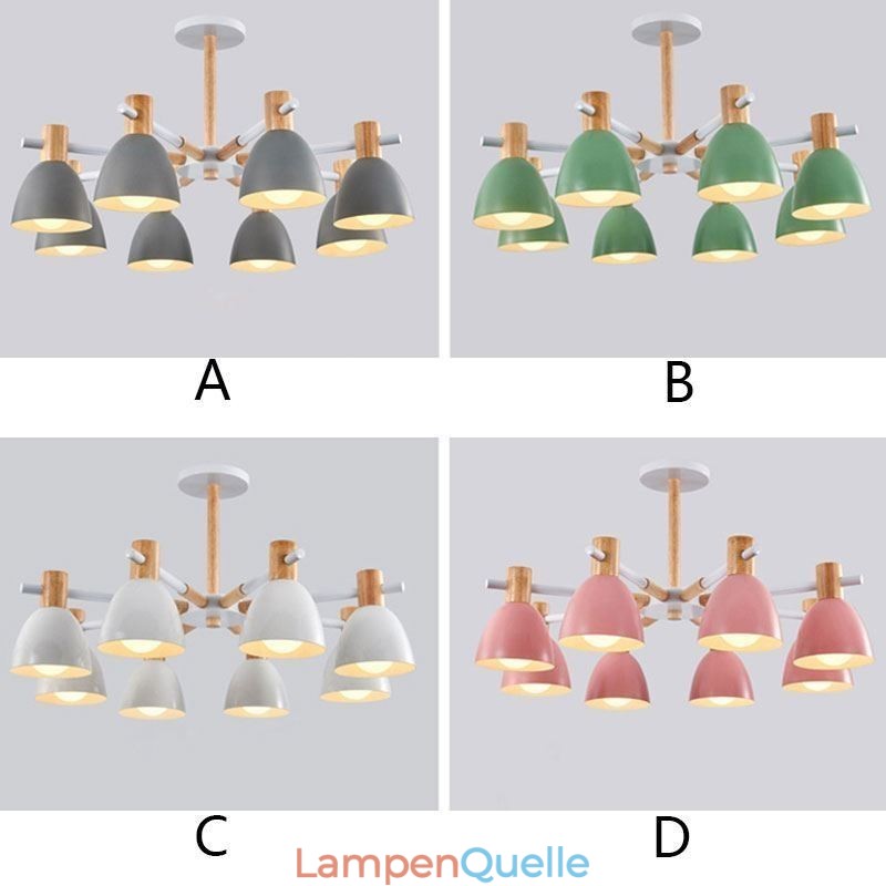 Moderne einfache Macaron Pendelleuchte kreative Holzbeleuchtung