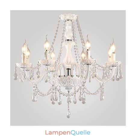 Kronleuchter Weiß Kristall Modern Living 8 Lichter Kronleuchter Weiß Kristall Modern Living 8 Lichter