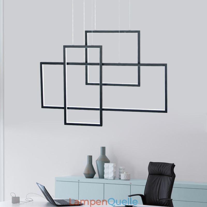Nordische Pendelleuchte Geometrische quadratische Pendelleuchte