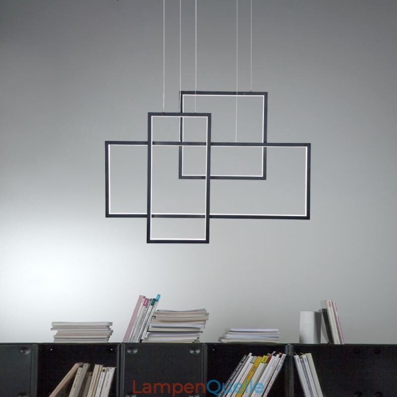 Nordische Pendelleuchte Geometrische quadratische Pendelleuchte