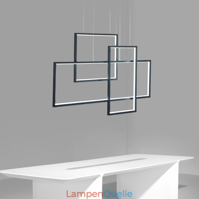 Nordische Pendelleuchte Geometrische quadratische Pendelleuchte