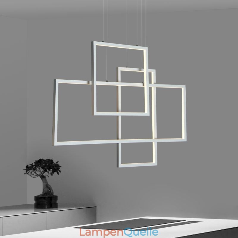 Nordische Pendelleuchte Geometrische quadratische Pendelleuchte