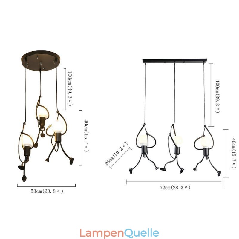 Moderne Pendelleuchte Kreative Lampe in Form eines kleinen Mannes Individuelle Beleuchtung für Zuhause