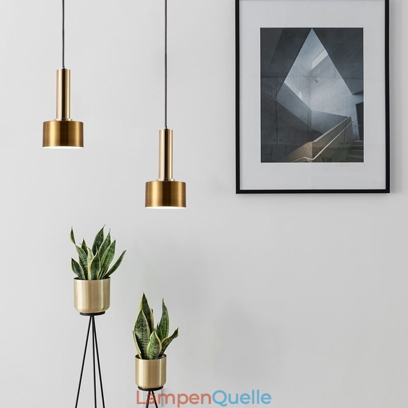 Moderne einfache Pendelleuchte Zylinderform Lampe Aluminium Beleuchtung Licht
