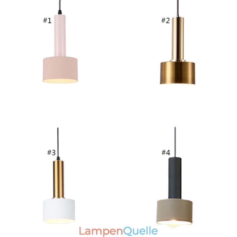 Moderne einfache Pendelleuchte Zylinderform Lampe Aluminium Beleuchtung Licht
