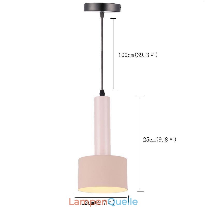 Moderne einfache Pendelleuchte Zylinderform Lampe Aluminium Beleuchtung Licht