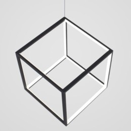 Schwarze Pendelleuchte Geometric Cube Lighting LBY18069