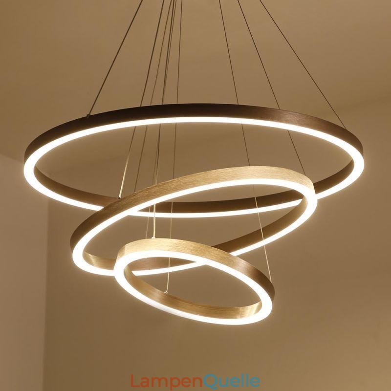 Pendelleuchte Zeichnung Handwerk 3 Ringe Lampe 80+60+40cm
