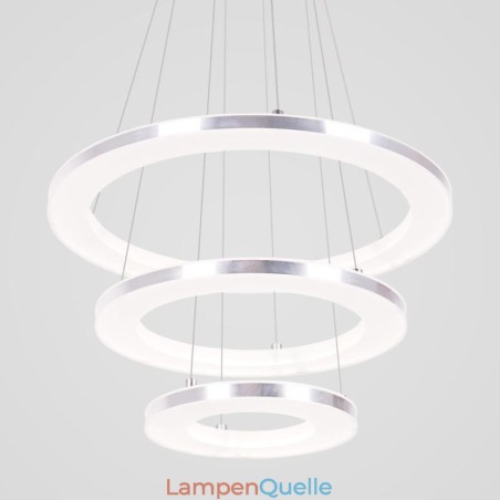 Moderne Pendelleuchte Acryl 3 Ringe Lampe 40+30+20cm Moderne Pendelleuchte Acryl 3 Ringe Lampe 40+30+20cm