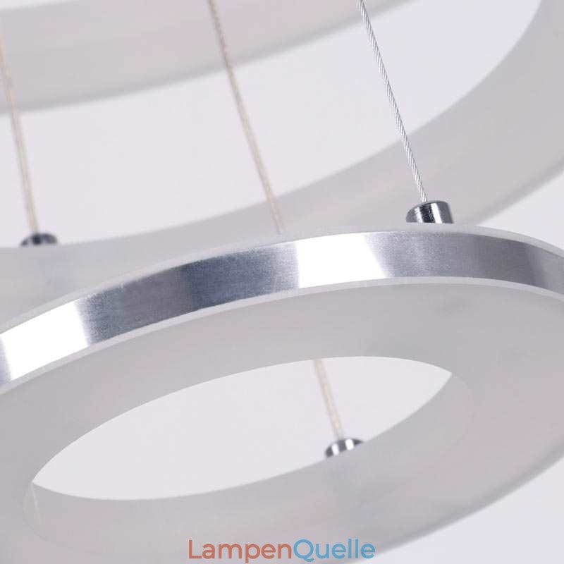 Moderne Pendelleuchte Acryl 3 Ringe Lampe 40+30+20cm