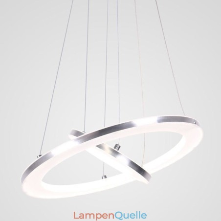 Moderne Pendelleuchte Acryl 2 Ringe Lampe 40+20cm Moderne Pendelleuchte Acryl 2 Ringe Lampe 40+20cm