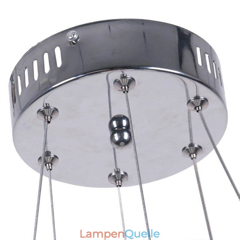 Moderne Pendelleuchte Acryl 2 Ringe Lampe 40+20cm