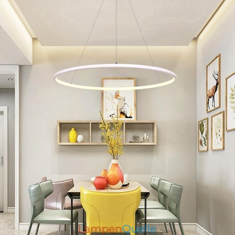 Moderne Pendelleuchte Kreislampe 60cm 80cm