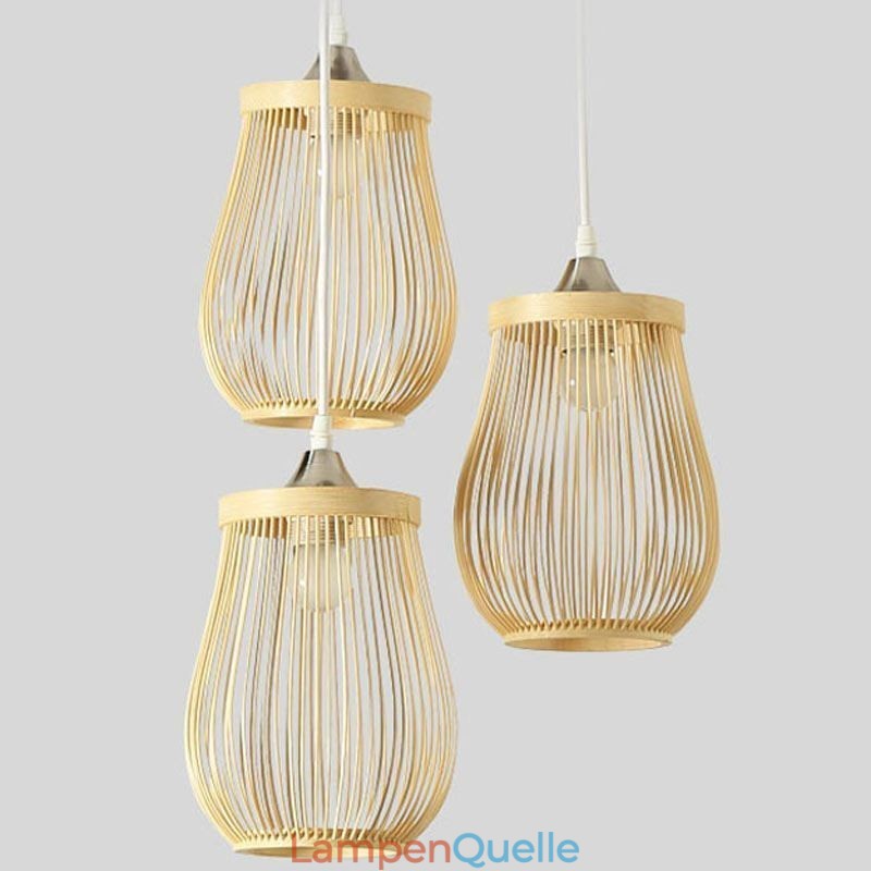 Hohlkäfig Pendelleuchte Moderne Bambus Pendelleuchte